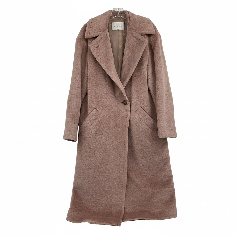 Babaton Pink Fuzzy Trench Coat | Womens S